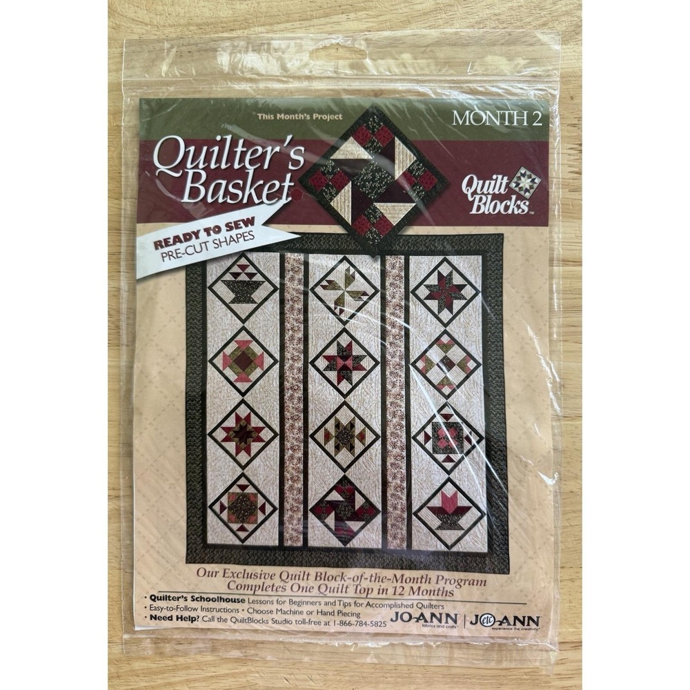 Joann Quilter's Basket Quilt Block Of The Month Kit # 2 Milky Way
